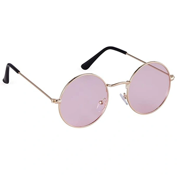 LAER यूनीसेक्स बाल गोल धूप का चश्मा (गुलाबी फ्रेम, गुलाबी लेंस) (1 का पैक), गुलाबी - Free Size, गुलाबी