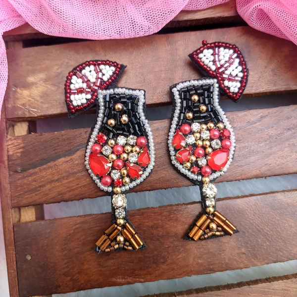 Cocktail Drink Earrings 