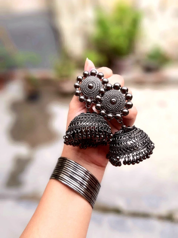 Black Metal Jhumka