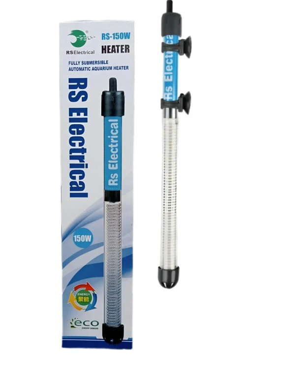 RS Aquarium Heater 300 Watt | Fully Submersible | Auto Cut Off Facility | Adjustable Temperature With Indicator Light - 150 Watt