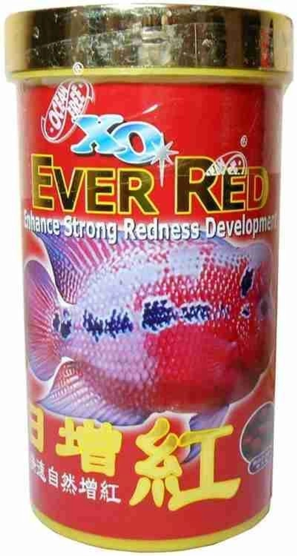 Original XO Ever Red 100g Pellet Food For Enhancing Color Of Flower Horn Fish - 100 Gm