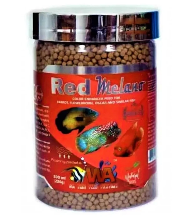 WA RED MELANO|FISH FOOD FOR ENHANCING COLOR|220GM - 220 Gm