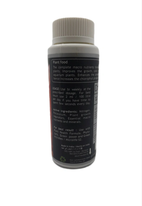 Nitrogen Potassium Phosphate|Plant Food|Aquatic Plant Macro Nutrients|Aquatic Remedies - 120 ML