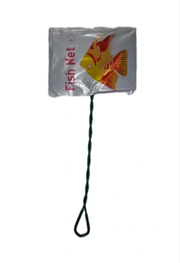 Fish Catching Net For Aquarium Purposes - Green, 8 Inch