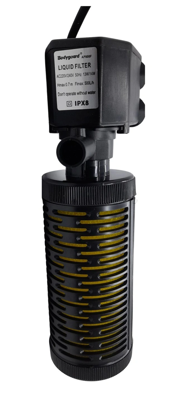 Powerful Aquarium Internal Filter/ Power Filter | Body Guard AP 800F |Power: 13/14 W_F. Max: 500 L/H - AP800F