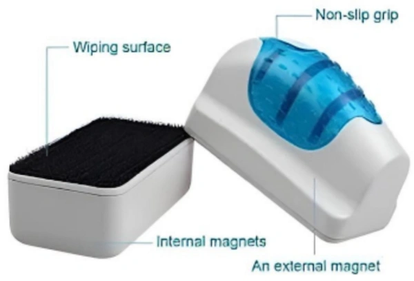 Aquarium Magnetic Glass Cleaner|Suitable For 4mm To 5mm Glass Thickness - S