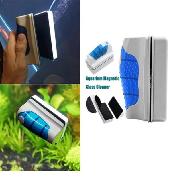 Aquarium Magnetic Glass Cleaner|Suitable For 4mm To 5mm Glass Thickness - S