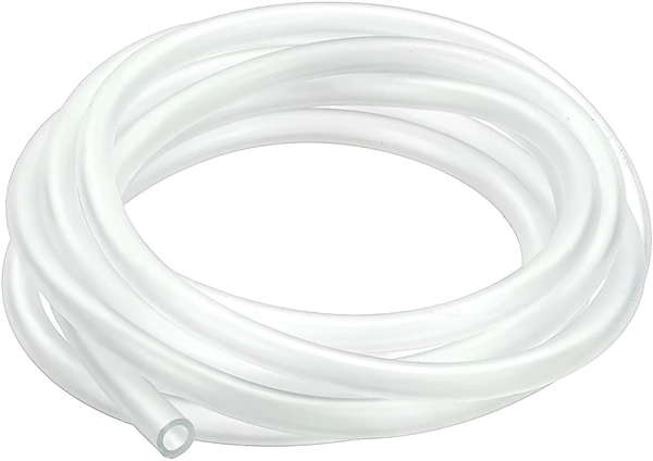 Silicone Pipe For Aquarium Air Pump or Other Uses|Diameter - 5mm, Hole-4mm|Color- White - White, 50 Feet