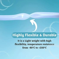 Silicon Transparent Pipe For Aquarium And Other Uses|Outer Diameter-5mm, Inner Diameter-4mm - 50 Feet