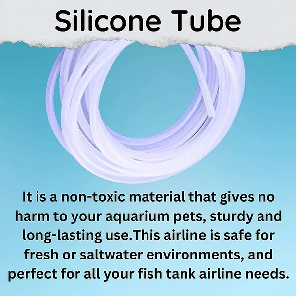 Silicon Transparent Pipe For Aquarium And Other Uses|Outer Diameter-5mm, Inner Diameter-4mm - 150 Feet