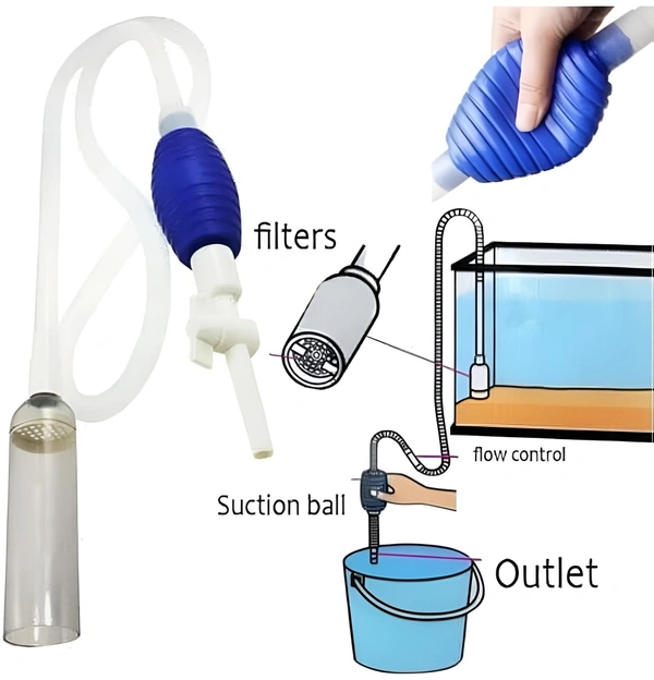 Aquarium Siphon Pipe 2M With Lock|Gravel Cleaner|Water Changer - 2 Meter