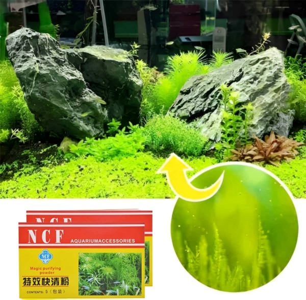 NCF Magic Purifying Powder | Aquarium Cloudness Remover | 5 Pouch in 1 Pack
