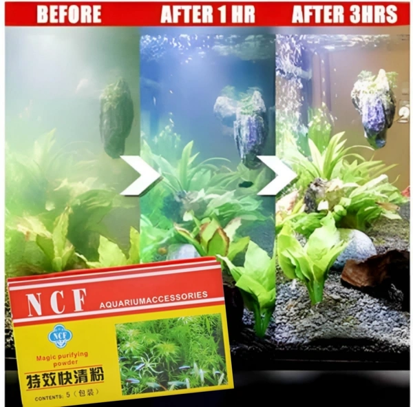 NCF Magic Purifying Powder | Aquarium Cloudness Remover | 5 Pouch in 1 Pack