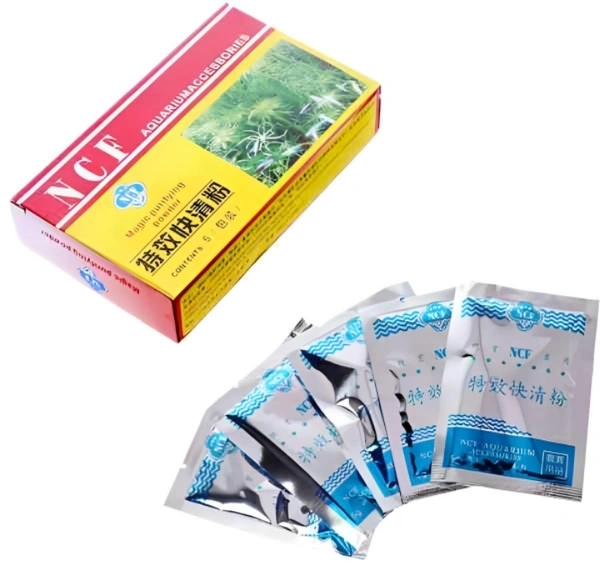 NCF Magic Purifying Powder | Aquarium Cloudness Remover | 5 Pouch in 1 Pack