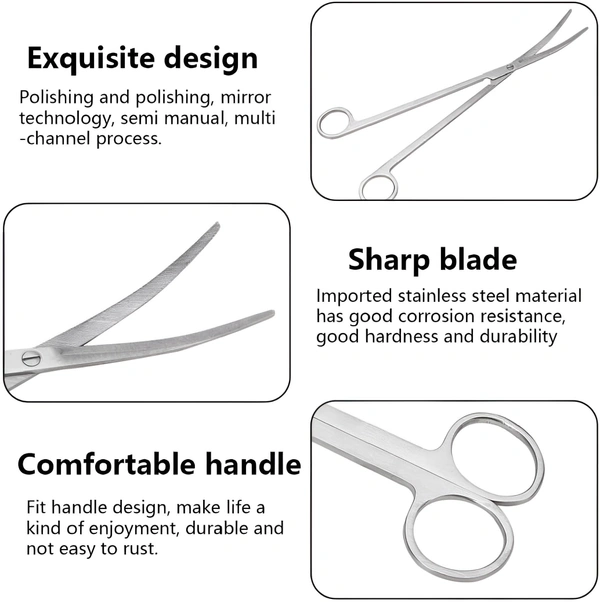 5 in 1 Stainless Steel Aquascaping Tools|Straight Tweezers|Curved Tweeezers|Straight Scissor|Curved Scissor|Spatula