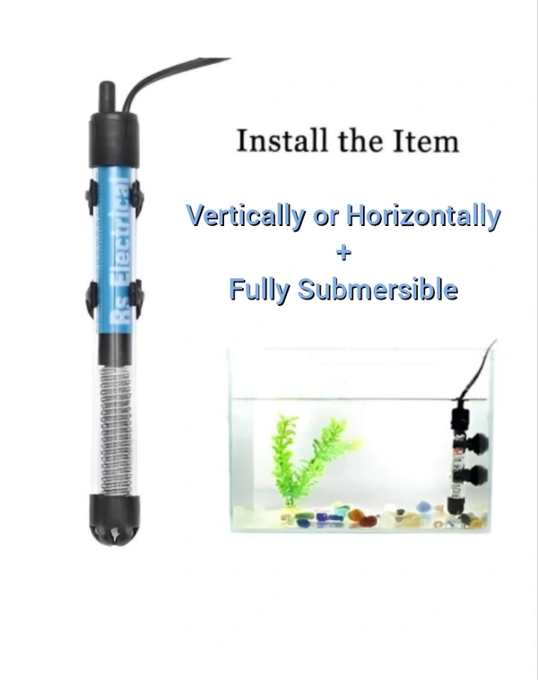 RS Aquarium Heater 300 Watt | Fully Submersible | Auto Cut Off Facility | Adjustable Temperature With Indicator Light - 75 Watt