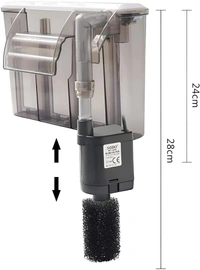 Hang-On Back(HOB) Filters For Aquariums|Aquarium External Filter Systems|Slim Filter - 308H-F.Max:580Litre/H