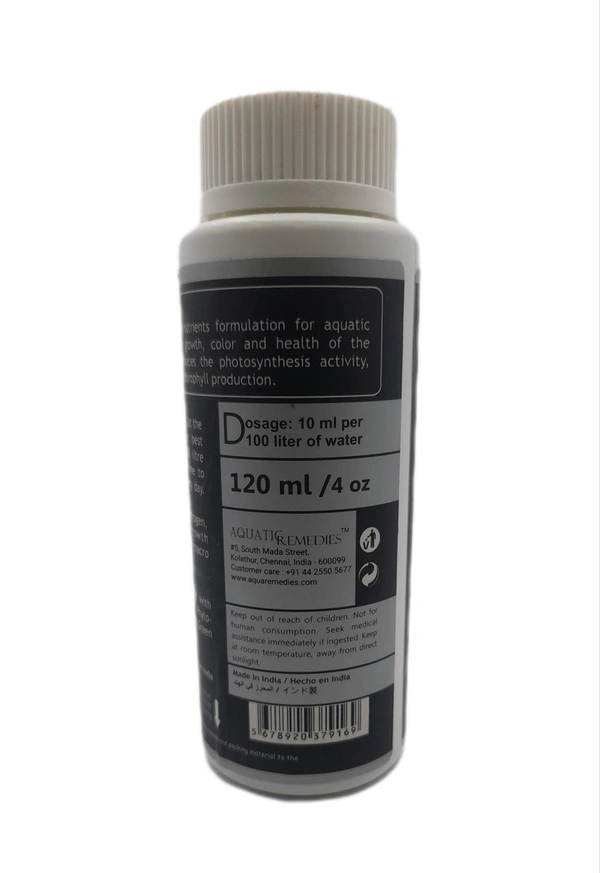 Nitrogen Potassium Phosphate|Plant Food|Aquatic Plant Macro Nutrients|Aquatic Remedies - 120 Ml