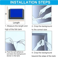 Blue Vinyl Paper 4 Sq. Feet(2/2) For Wrapping Aquarium Background | Height: 2 Feet - (Length 2 / Height 2) Feet - 4 Sq. Ft.