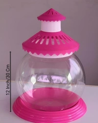 12 Inch Glass Bowl Aquarium With Cover - 12 Inch / 15 Liter