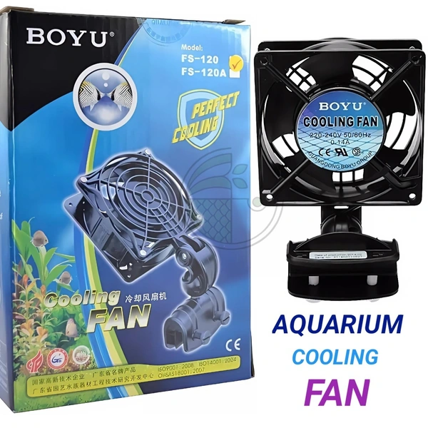 BOYU Aquarium Cooling Fan FS 120A – Powerful Clip-On Chiller for Tropical Tanks - FS 120A