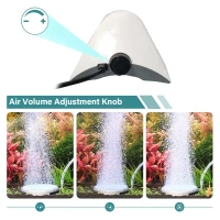 Venus Aqua APS360 Dual Outlet Aquarium Air Pump – 8W Silent Oxygen Pump for Fish Tanks (2 Nos 3.5L/min Output, EU Plug) - 8W-3.5L/M, APS-360