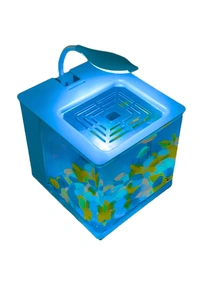 Imported Betta Fish Tank With Light and Filter| Fighter Fish Tank| Small Fish Tank| Nano Fish Tank| BL-06|Capacity:2.5 Liter - BL-06