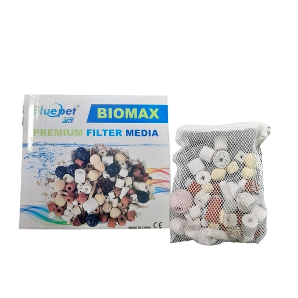 Blue Pet Aquarium Filter Media | Blue Pet Biomax Premium – High-Efficiency Biological Filtration for Crystal Clear Water - 350 Gm