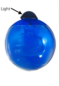 Aqua Green Pet Wall Hanging Betta Fish Aquarium – Crystal Clear Plastic Fish Bowl with Free LED Light - 8 Inch