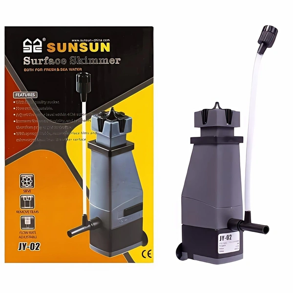 SunSun JY-02 Aquarium Surface Skimmer 3W for Clean & Clear Water | 300 L/H Flow Rate - JY 02, 3W-300L/H