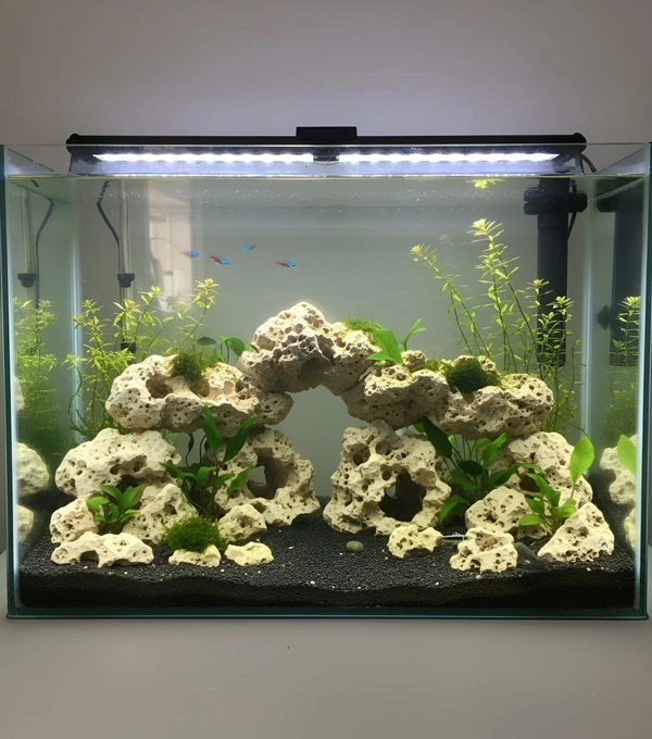 Holey Limestone Aquarium Rock | Natural Porous Stone for Aquascaping & Home Garden Decor - 5 Kg