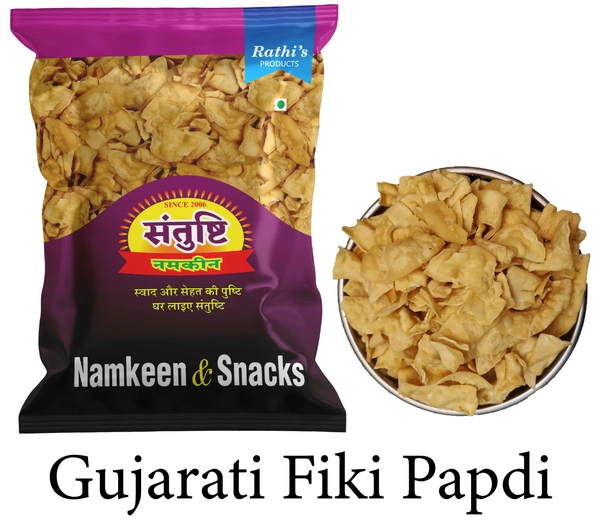Gujarati Fiki Besan Papdi, 250 Gms - 200 gms