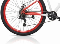 Custom Build mtb stunt cycle White and red combination with Alloy-steel body