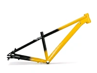 Custom Build MTB stunt cycle yellow and black Dirt Frame (14inch) down alloy-steel material light weight.