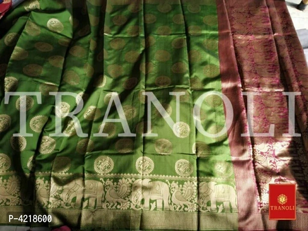 Tranoli Art Silk Woven Design Saree With Blouse Piece - Free shipping