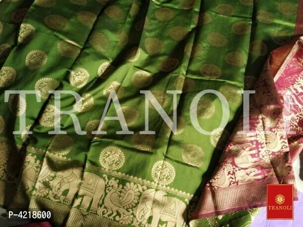 Tranoli Art Silk Woven Design Saree With Blouse Piece - Free shipping