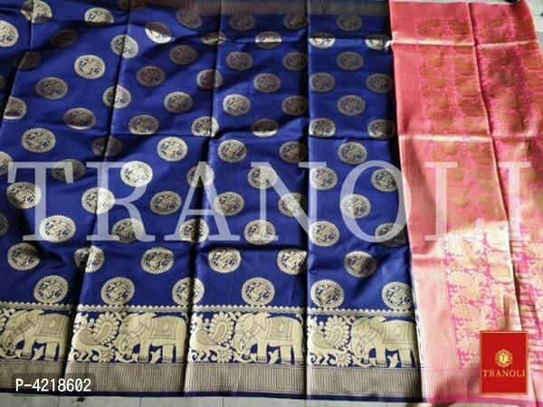 Tranoli Art Silk Woven Design Saree With Blouse Piece - Free shipping