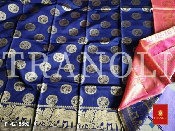 Tranoli Art Silk Woven Design Saree With Blouse Piece - Free shipping