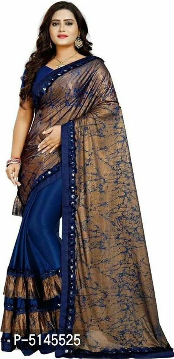 Women's Beautiful Malai Silk Saree With Blouse Piece - Free shipping
