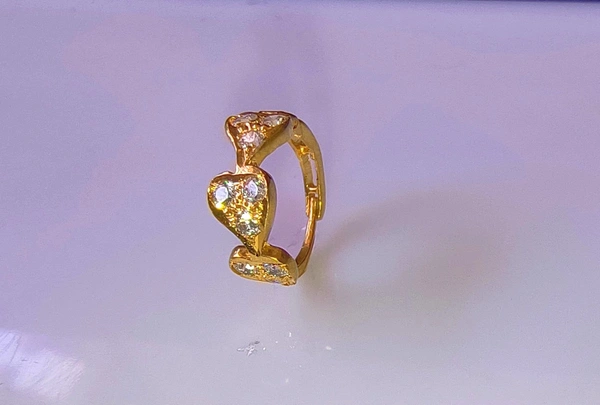 004 Nose Ring 3 Heart - Small