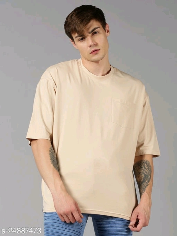 Drop Shoulder Printed Oversized T-shirt - cotton, S