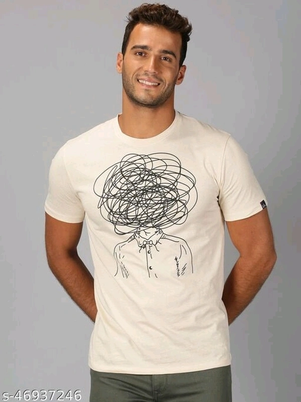 Graffiti Half Sleeve T-shirt - cotton, S (Chest Size: 38 in) 