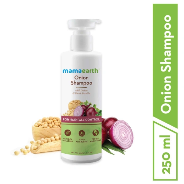 Mama Earth Hair Regrowth Combo : Onion Shampoo, 250ml and Onion Conditioner, 250ml