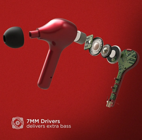 BoAt boAt Airdopes 431 / Airdopes 433 Bluetooth Headset Red ♥️ - Red