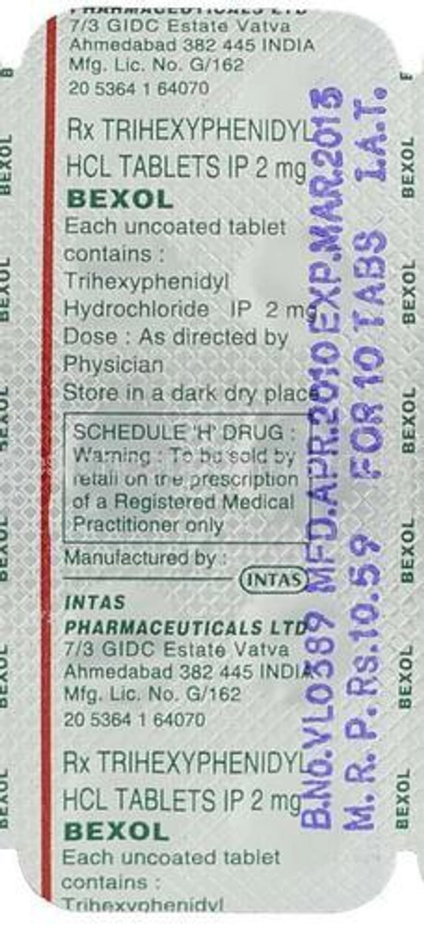 Bexol Tablet  - Prescription Required