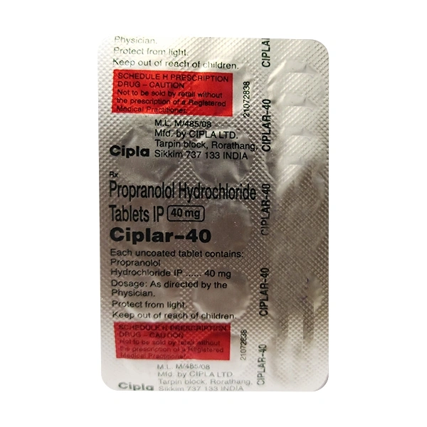 Ciplar 40 Tablet  - Prescription Required