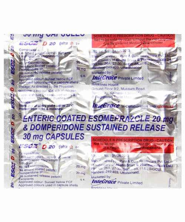 Esoz D 20 Capsule  - Prescription Required