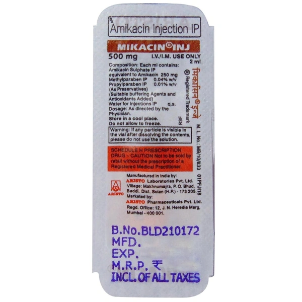 Mikacin 500mg Injection  - Prescription Required