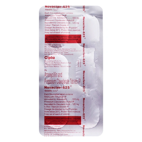 Novaclav 625 Tablet  - Prescription Required