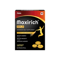 Maxirich Gold Daily Supplement with Ginseng Extract  Multivitamin for Energy, Immunity & Memory